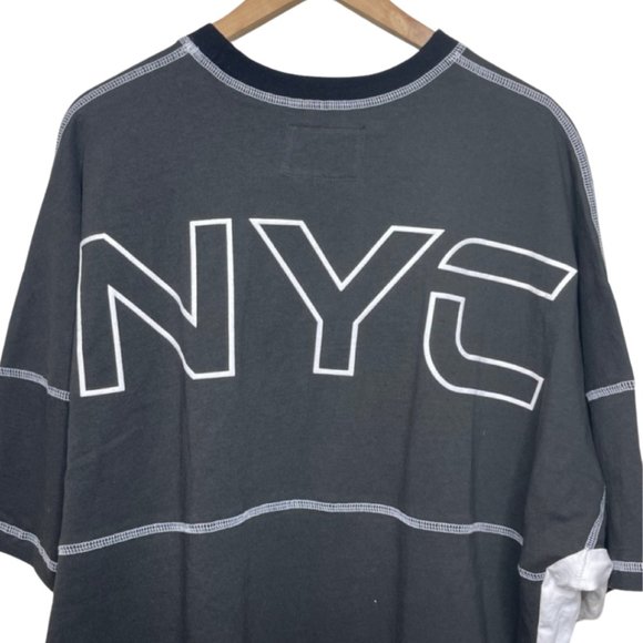 SPIRIT JERSEYNWT Black & White Unisex NYC Fake Sports ShirtSize XXL